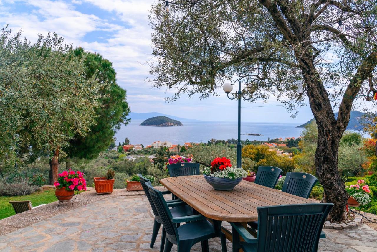 Villa Elia Kavala - Mediterranean Holiday Villa PalaiónTsiflíkion المظهر الخارجي الصورة