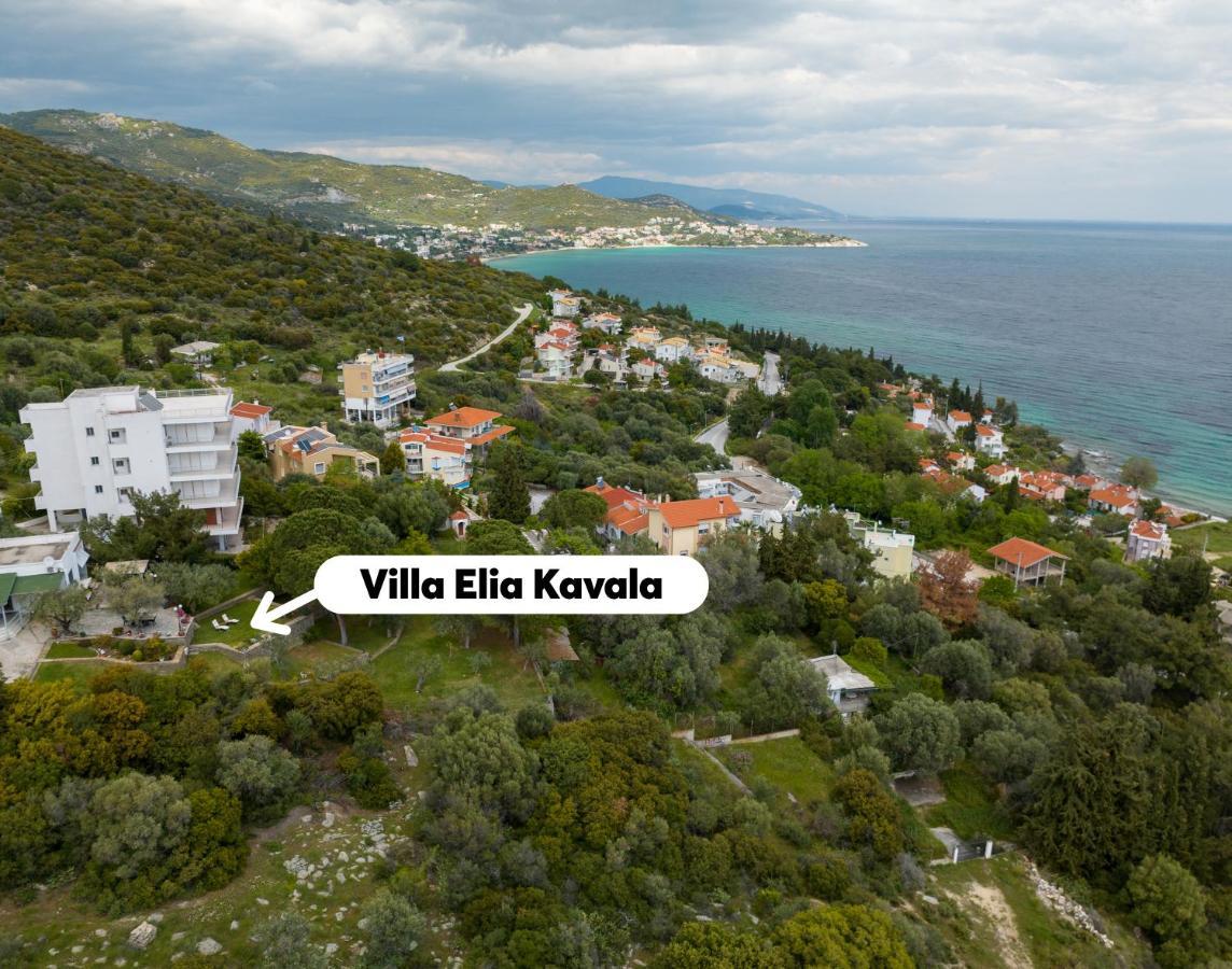 Villa Elia Kavala - Mediterranean Holiday Villa PalaiónTsiflíkion المظهر الخارجي الصورة